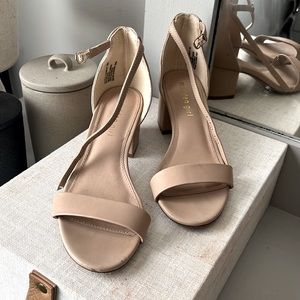 Nude Block Heels - size 7 Worn once!